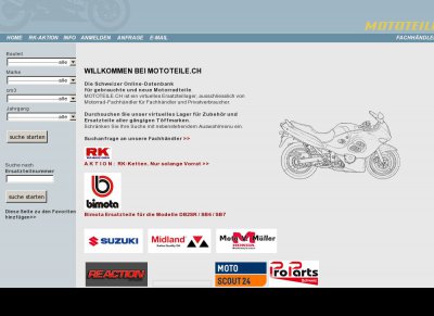 MOTOTEILE.CH - Gebrauchte Töffteile, Ersatzteile und Zubehör für Ihr Motorrad